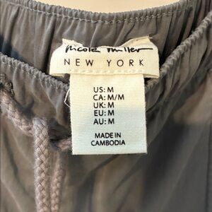 Nicole Miller Gray Track Jogger Pants